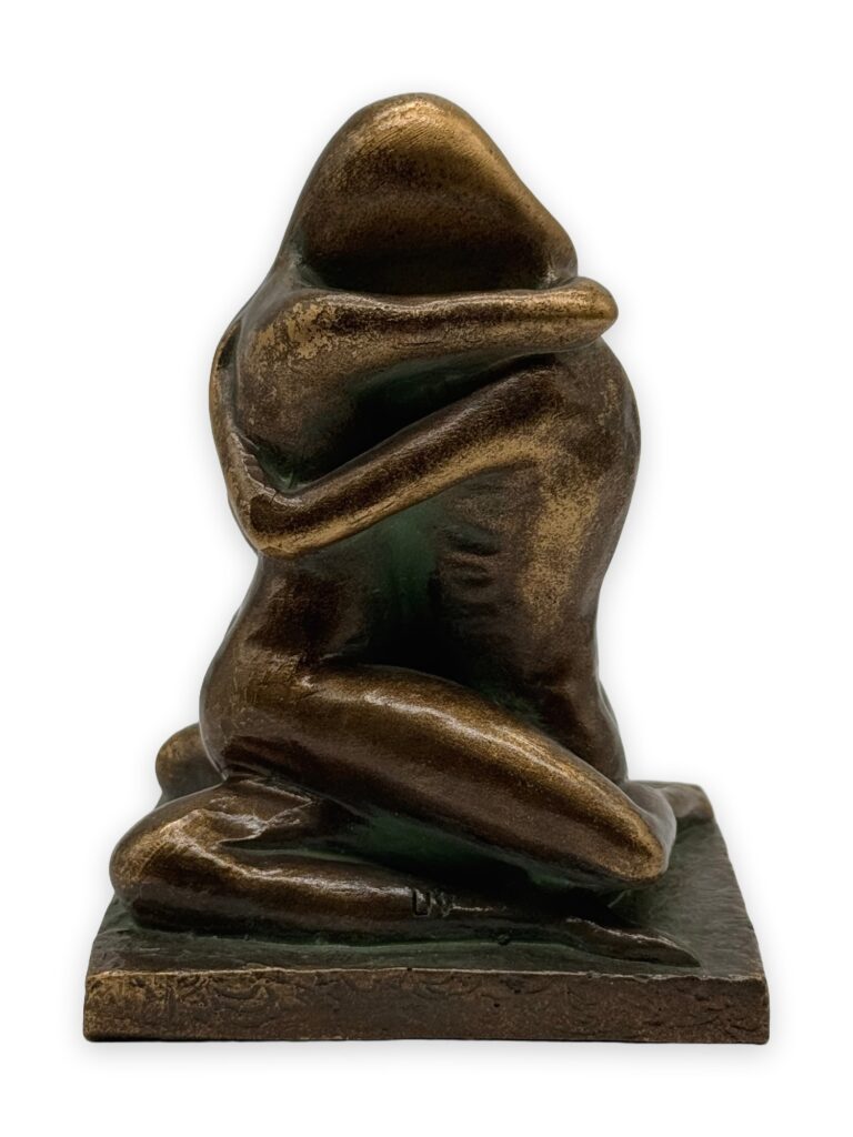 Abbraccio, h 18cm, pat oro