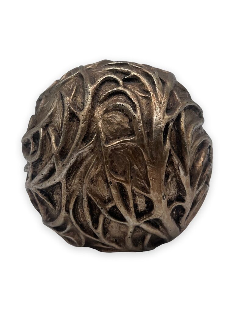 Alga, diametro 12cm, similmarmo patina oro