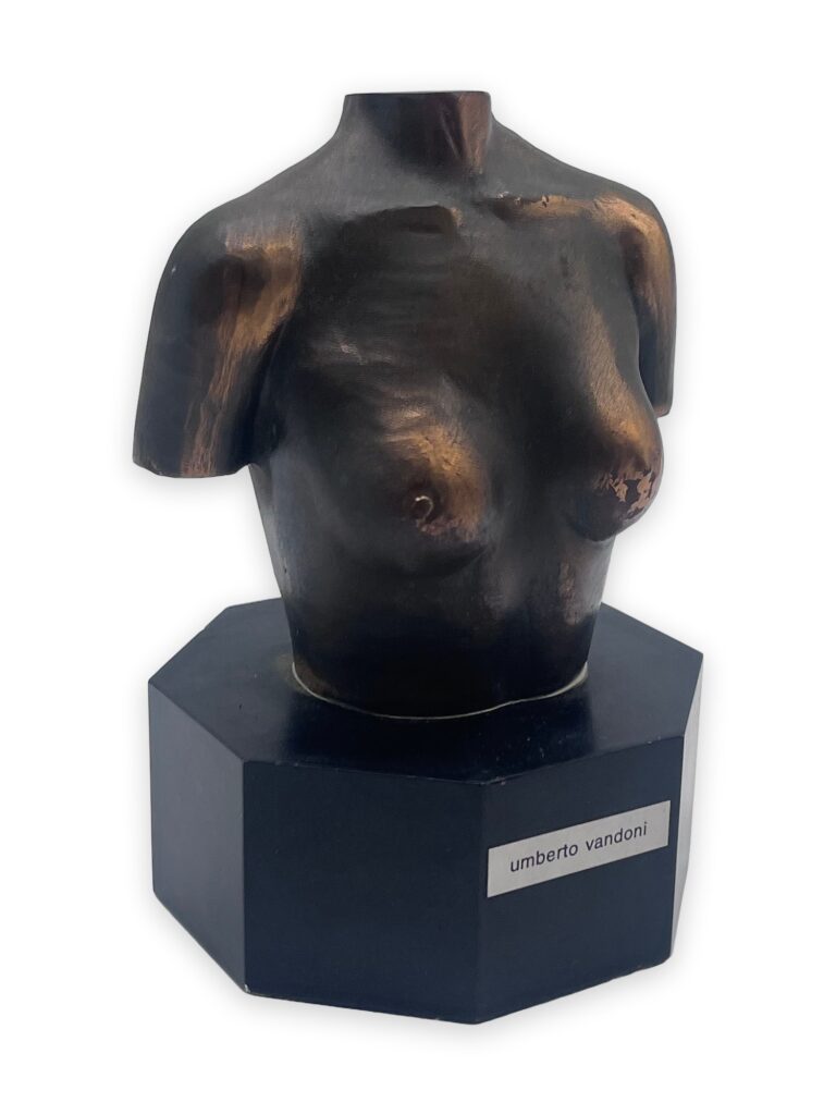 Busto di donna, h16cm, pat bronzo