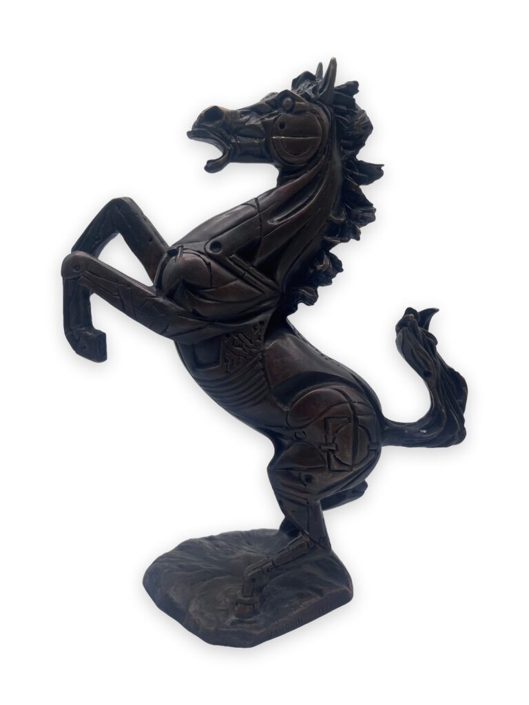 Cavallino rampante, 1995, 28x13x28cm, pat nera
