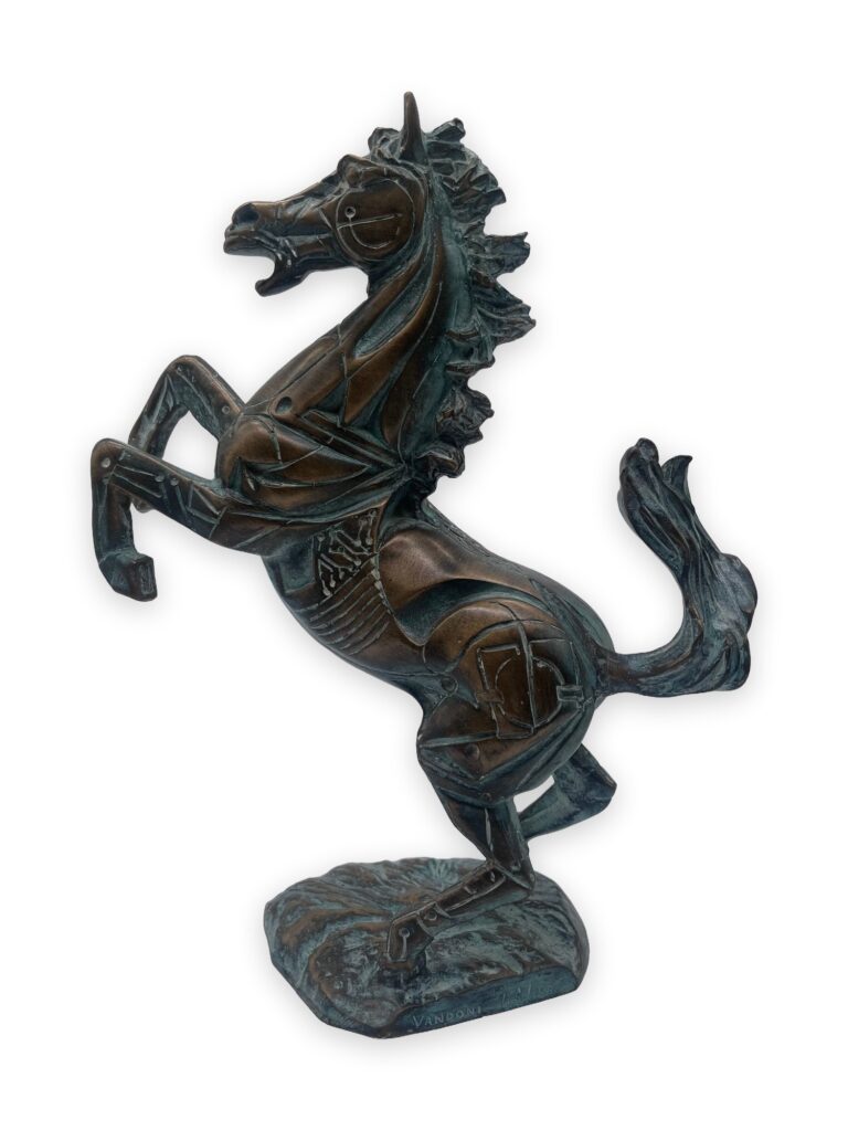 Cavallino rampante, 1995, 28x13x28cm, patina verde
