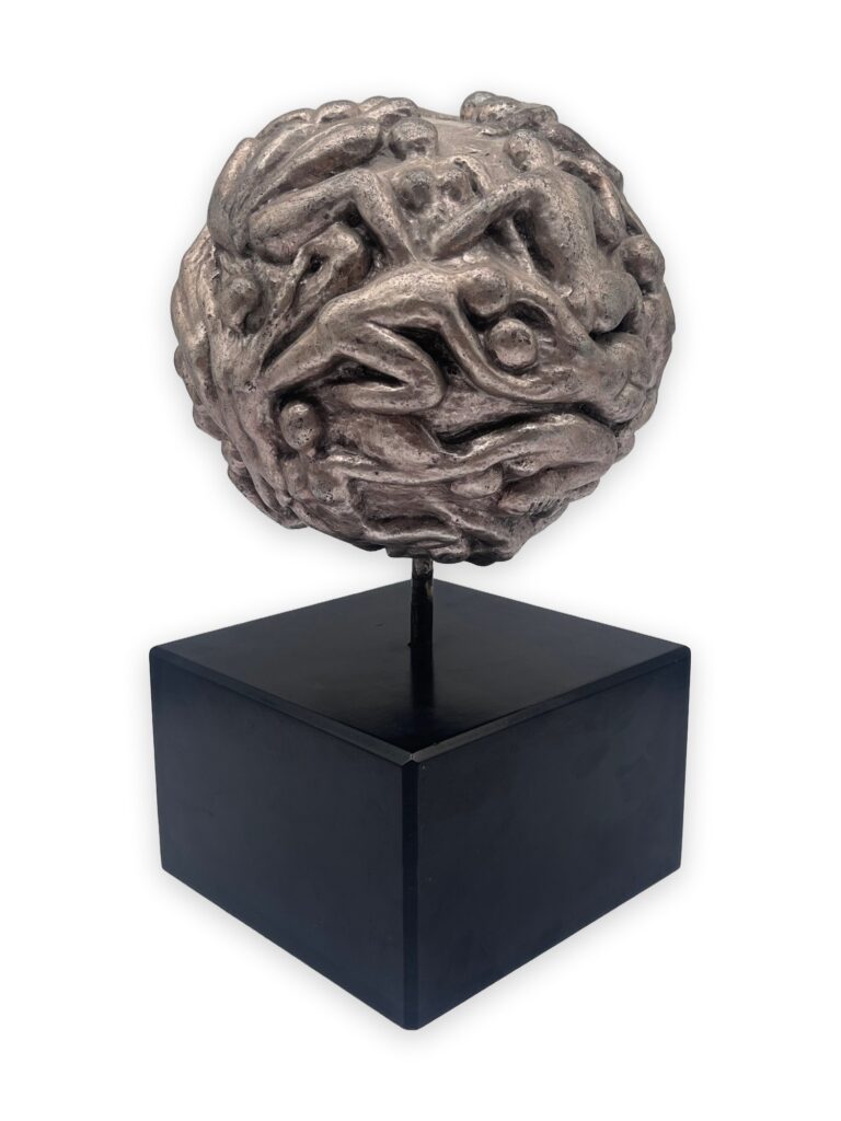 Globo, 17x17x30cm, patina arg.