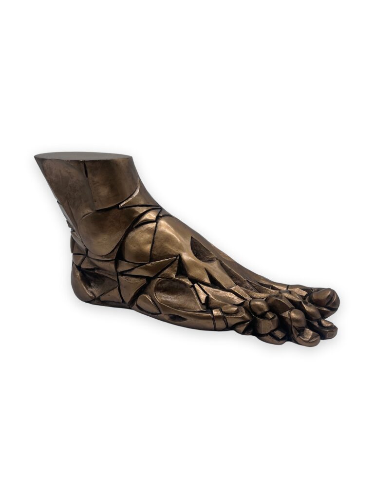 Il piede, 1984, cm28, patina oro
