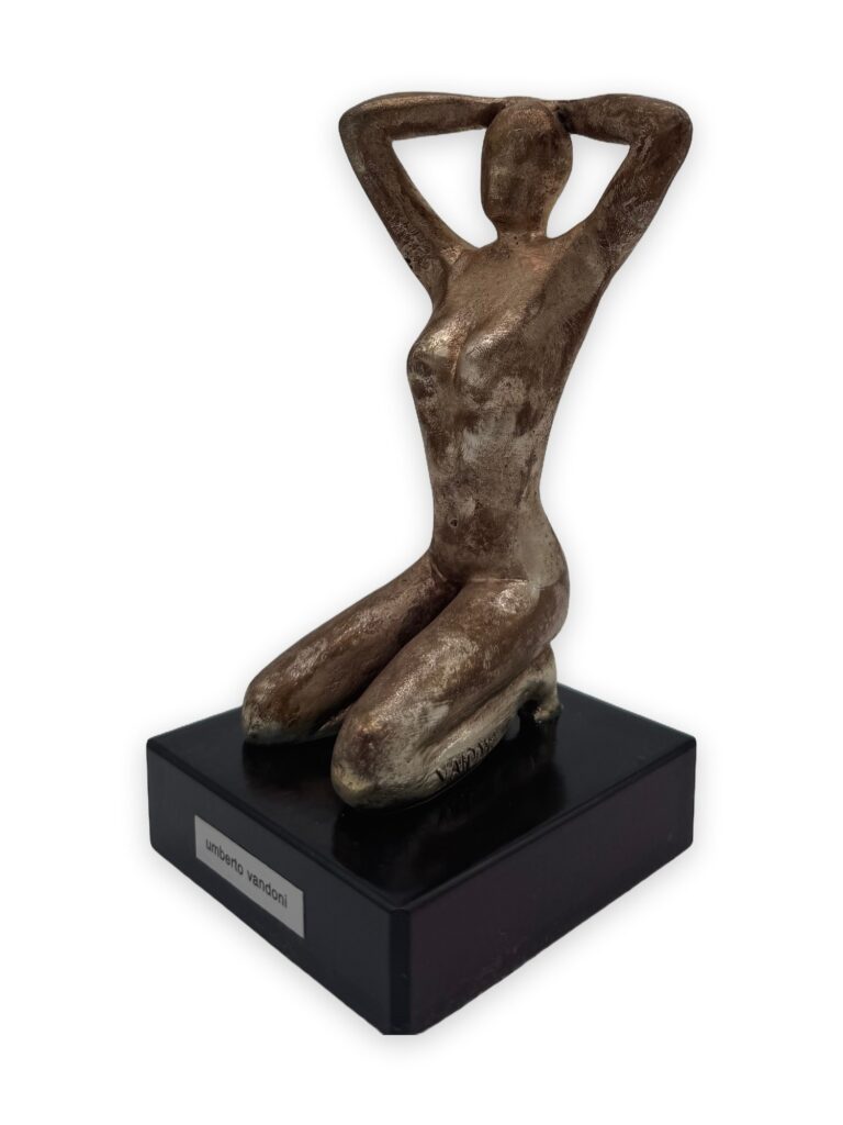 La vanità, 1978, h17cm similbronzo resina oro