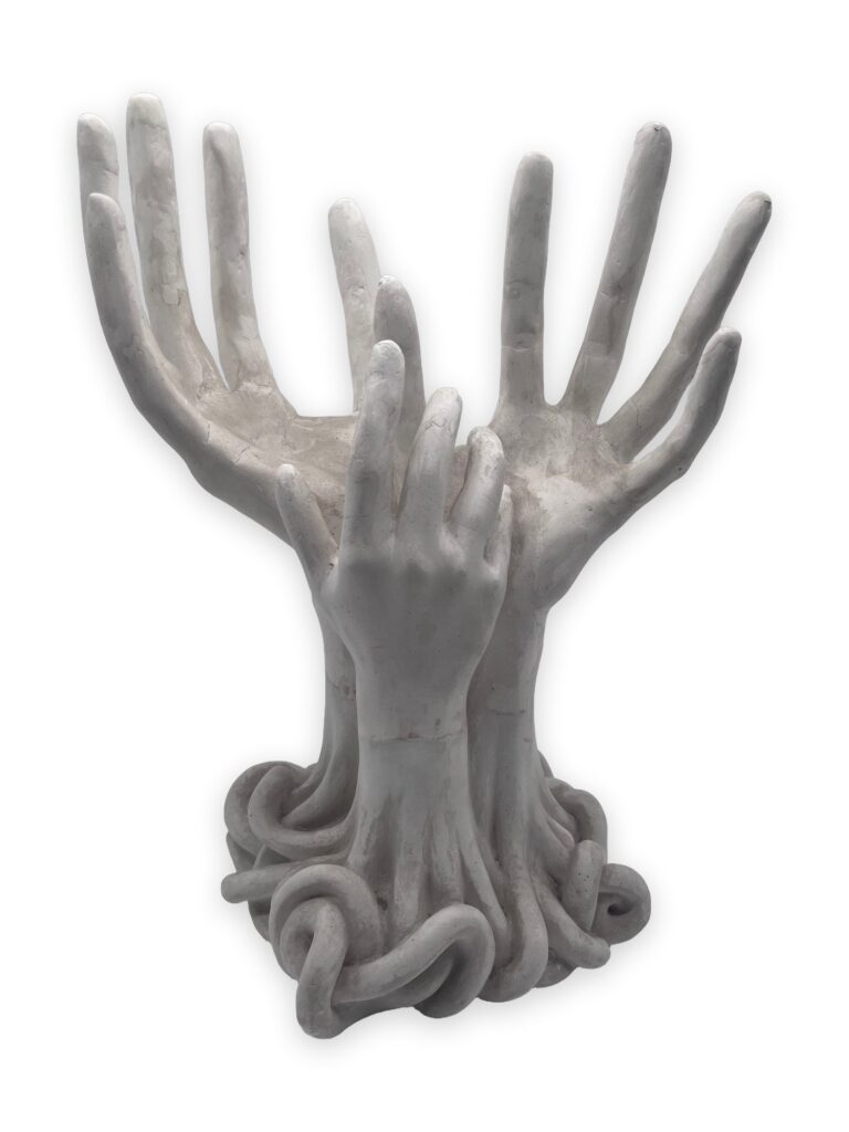 Mani famiglia, gesso, origin, 49x30cm