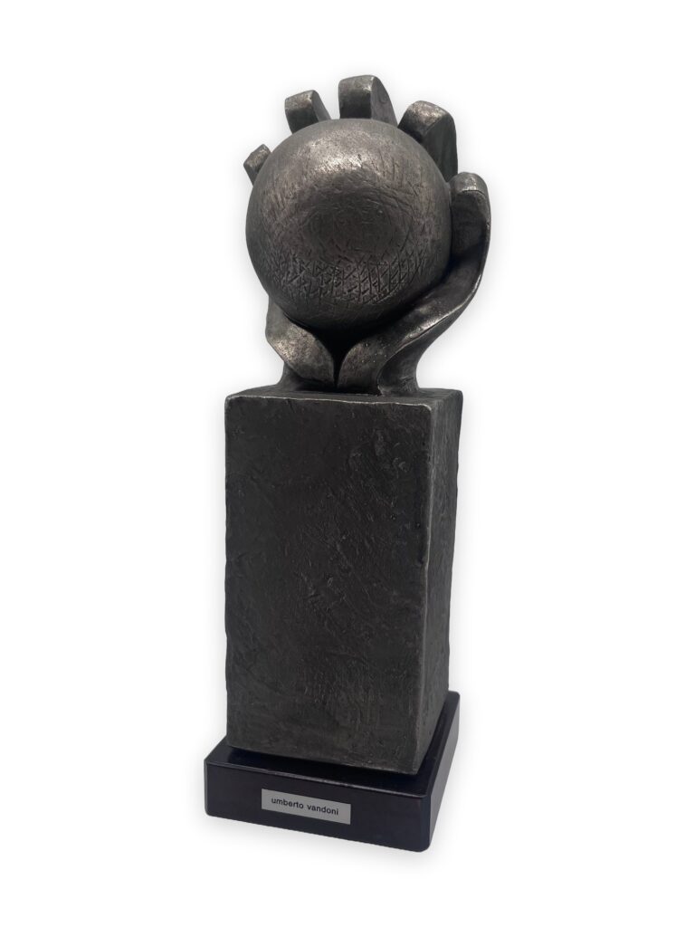 Mano Sfera, h31cm, bronzo