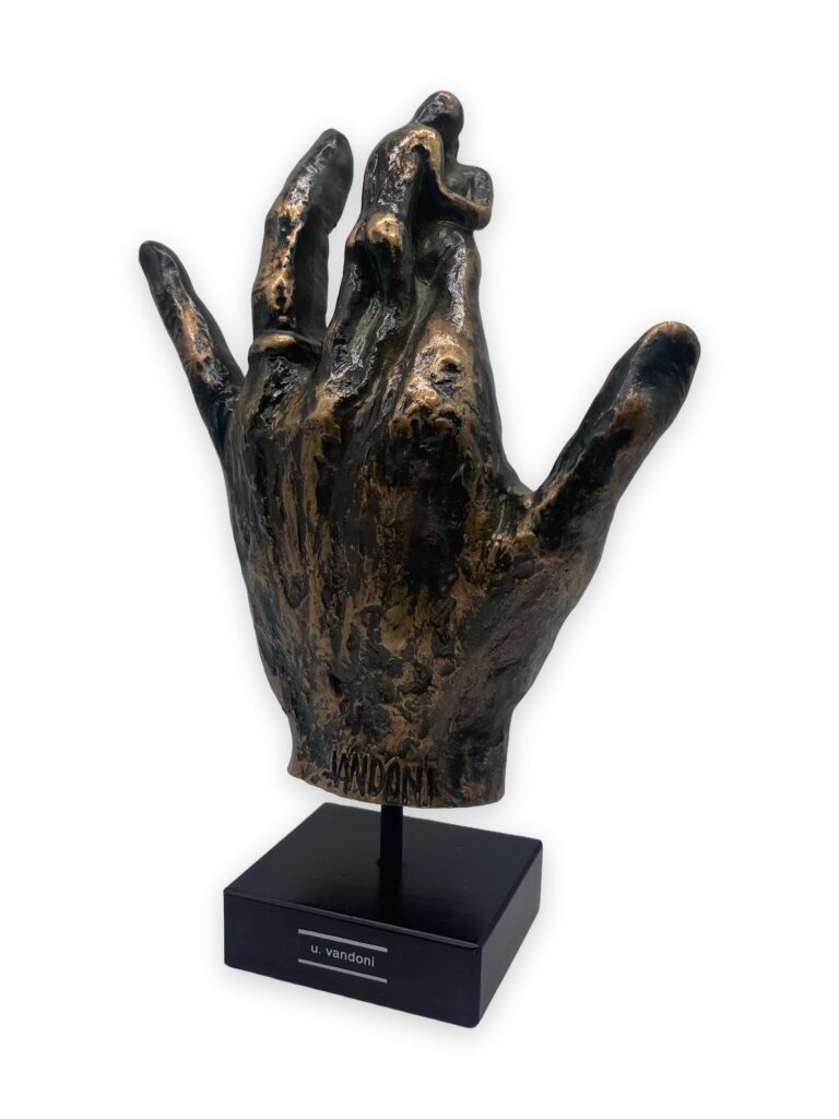 Portafortuna, 16x7x22cm, similmarmo patina bronzo