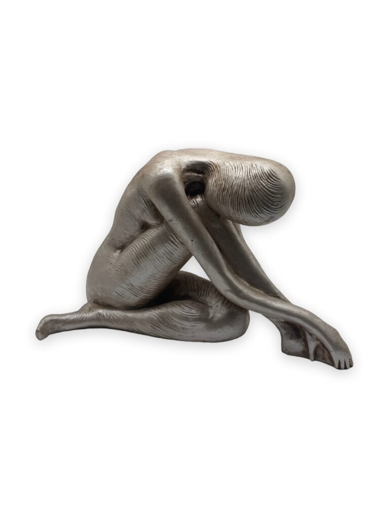 Riposo seduto 40x25cm pat argento