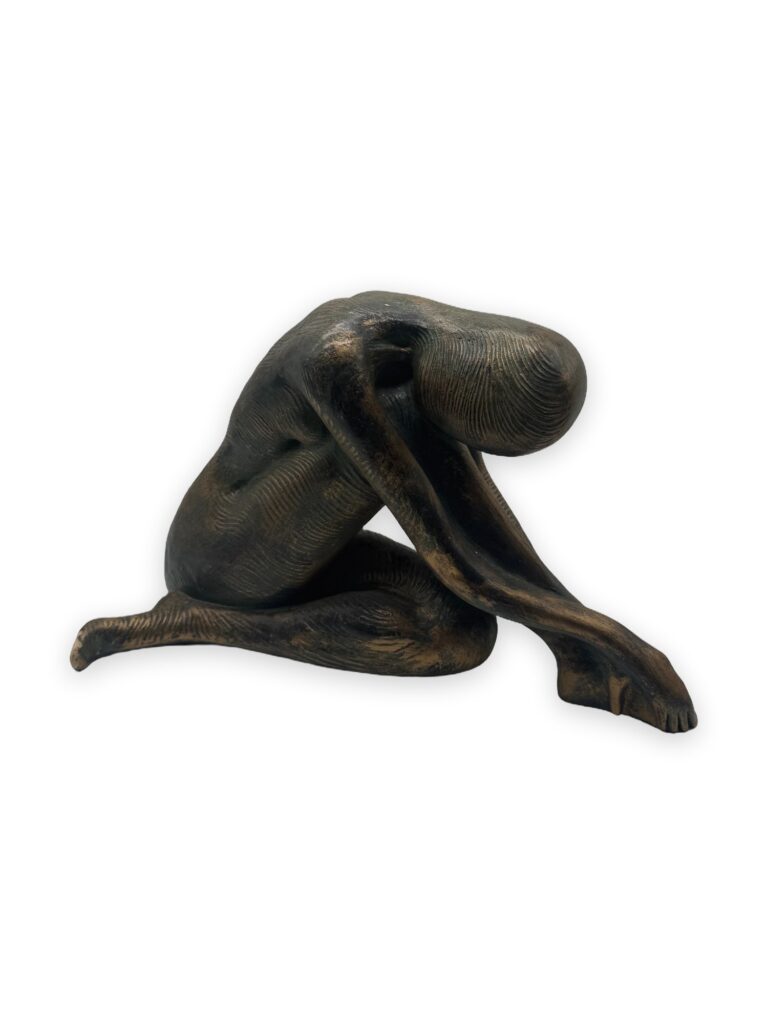 Riposo seduto 40x25cm pat bronzo