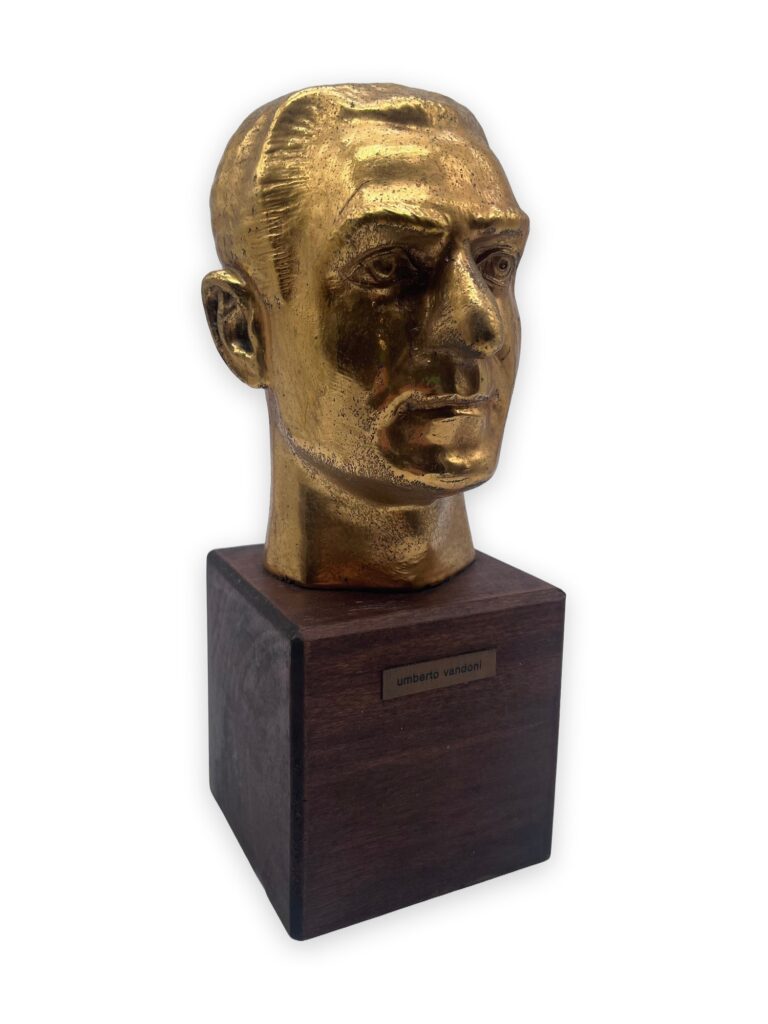 Scia di Persia, h 24cm, similmarmo patina oro