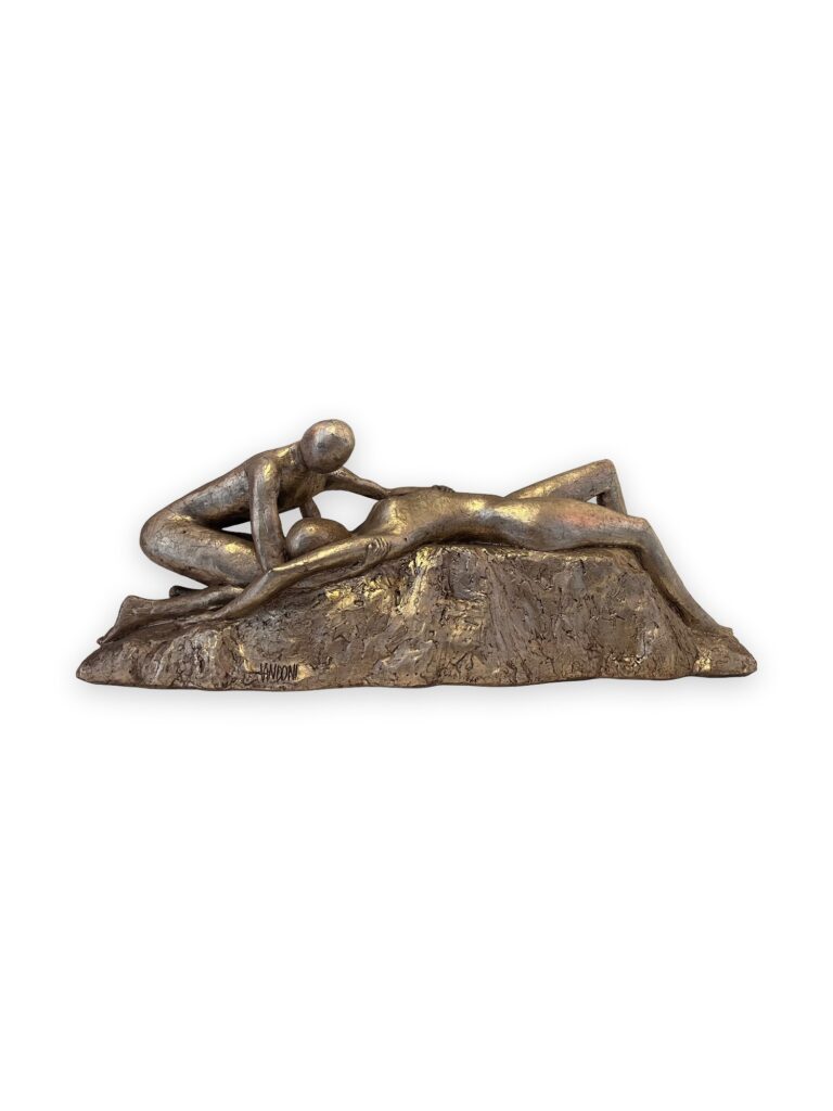 Sdraiati, similmarmo patina arg, 60x25cm