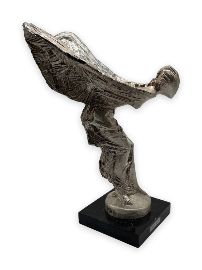 Spirit of ecstasy, 1990, 22x21x33cm, pat argento