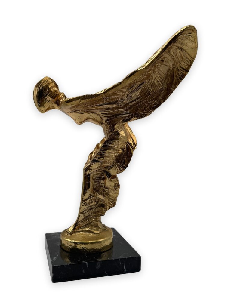 Spirit of ecstasy, 1990, 22x21x33cm, pat oro