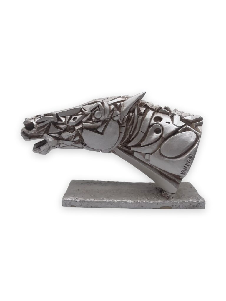 Testa di cavallo, 1990, 20x13cm, patina argento