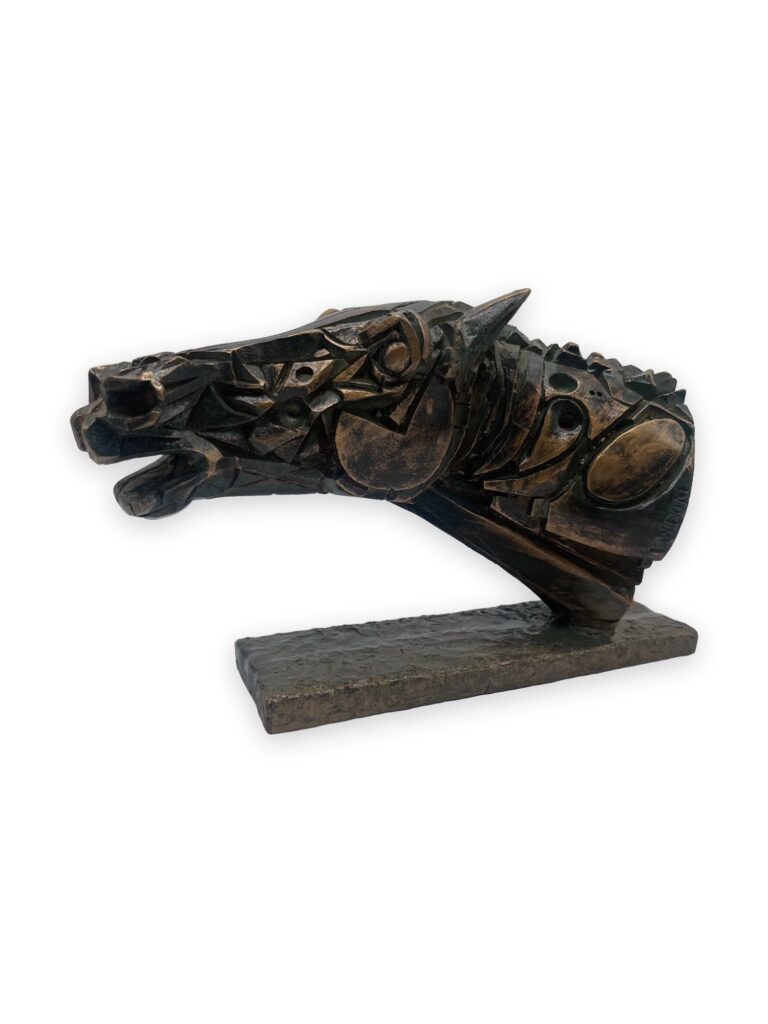 Testa di cavallo, 1990, 20x13cm, patina bronzo