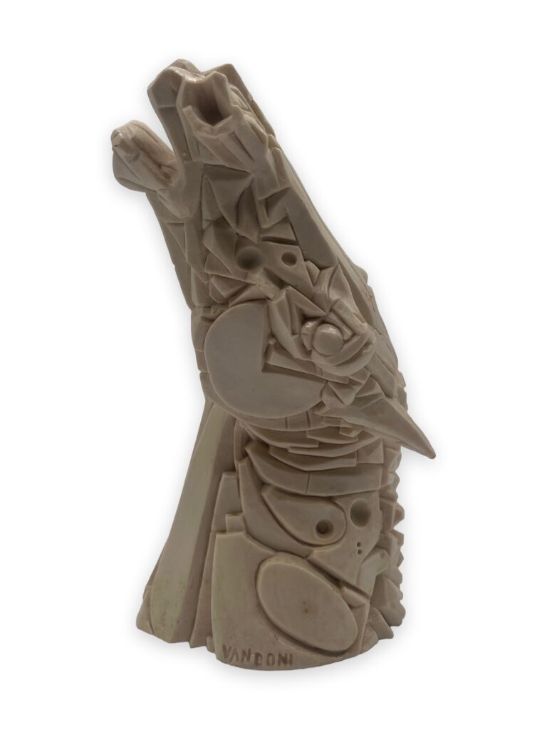 Testa di cavallo, 1993, h20cm, pat bianca