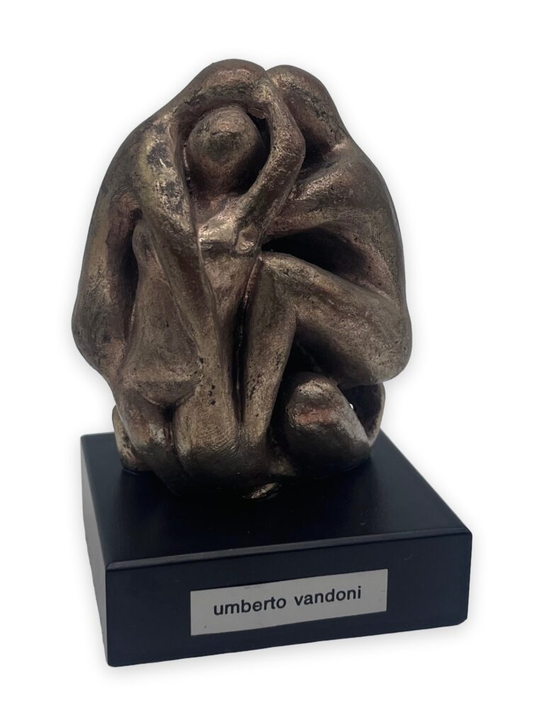 Uovo, similmarmo, patina argento?, 8x7x11cm