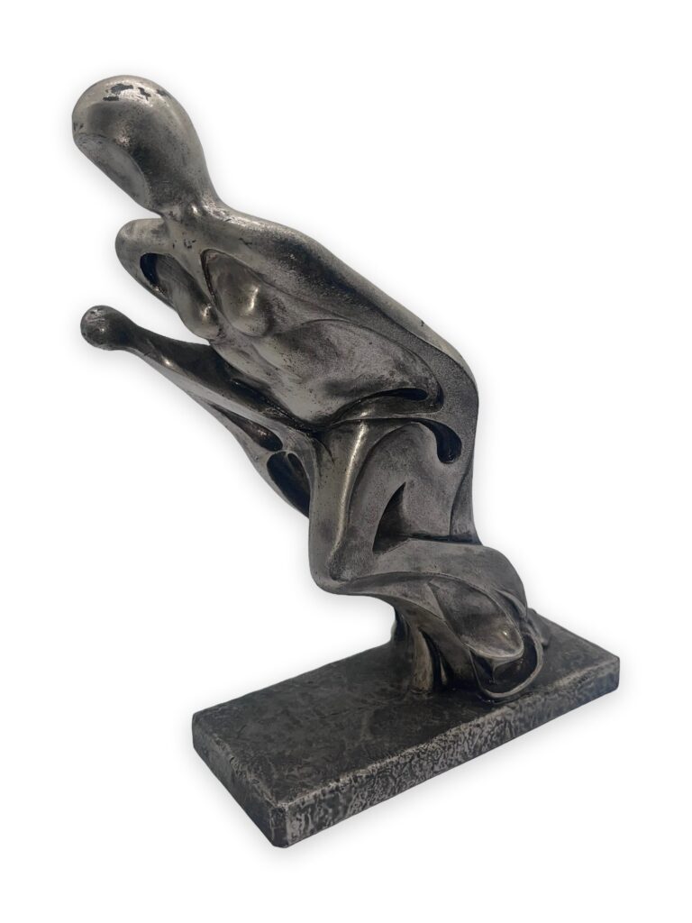 Velocità, 25x10x30cm, similmarmo patina argento