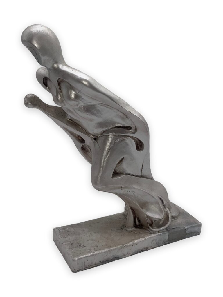 Velocità, 25x10x30cm, similmarmo patina bianca