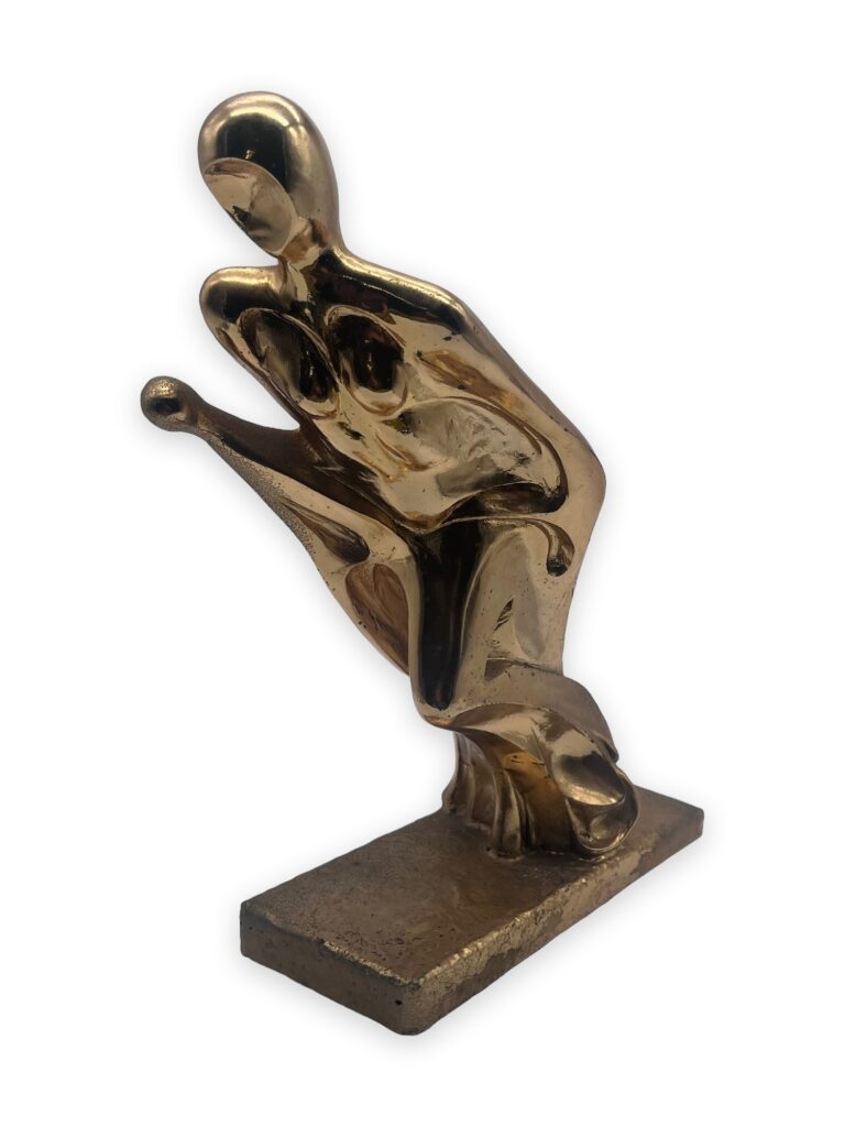 Velocità, 25x10x30cm, similmarmo patina oro
